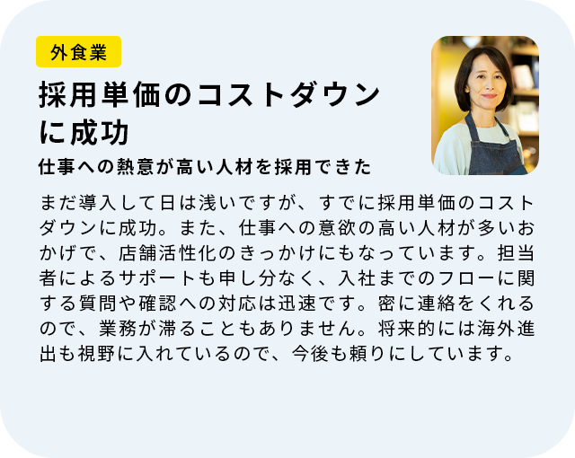 外食業の方の口コミ