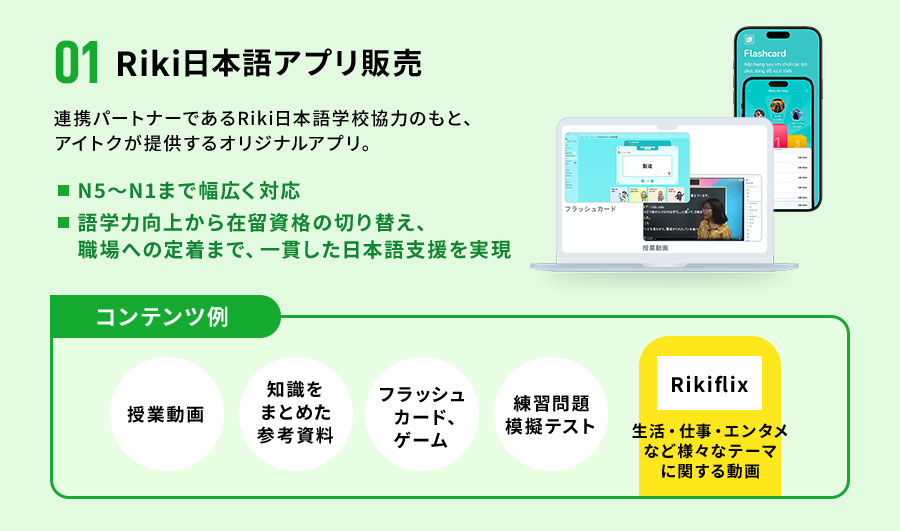 01-1 Riki日本語アプリ販売