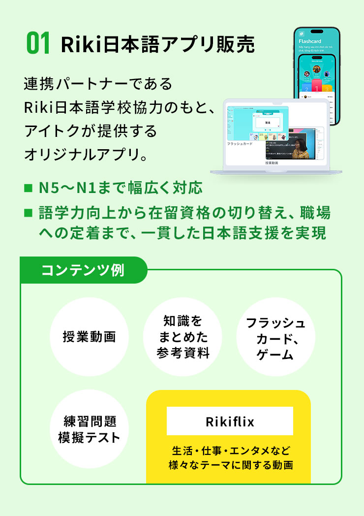 01-1 Riki日本語アプリ販売
