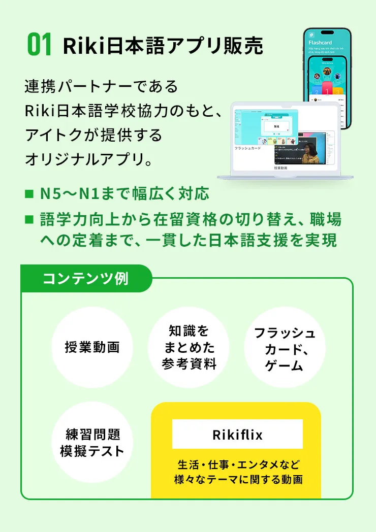 01-1 Riki日本語アプリ販売
