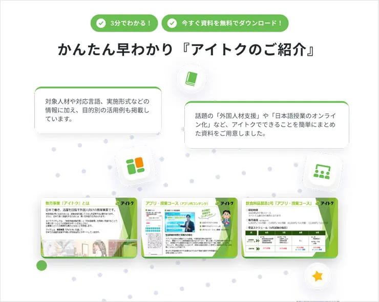 かんたん早わかり『アイトクのご紹介』